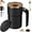 Black, variant on Electric Coffee Mug with a Built-in LCD Thermometer, Perfect for Brewing Coffee, Milk, Cocoa, Etc, 380ML/13OZ Rechargeable Self Mixing 304 Stainless Mug with Lid and Temp Display (Black)