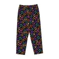 thumbnail image 4 of Daiia Colorful Pumpkin Faces Women's Sleep Pant with Pockets and Drawstring,Pajama Pants-Large, 4 of 9