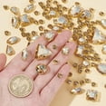 thumbnail image 3 of 130 Pcs Champagne Color Sew on Rhinestone Mixed Shapes Glass Sewing Stones Flatback Gems with Claw for DIY Crafts Jewelry Making Dresses Clothing Shoes Bag Sewing Decorations, 3 of 8