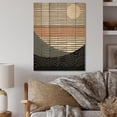 thumbnail image 2 of Designart "Clean and Serene Horizon III" Abstract Shapes Print on Natural Pine Wood, 2 of 5
