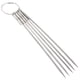 thumbnail image 3 of Lixada 5pcs Brochetas planas de barbacoa de titanio de 10 pulgadas Patio trasero al aire libre Picnic BBQ Grilling Brochetas de brochetas Barras de barbacoa con anillo de alambre Lixada Brochetas de barbacoa, 3 of 7