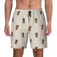 thumbnail image 2 of Picia Labrador Retriever Dog pattern Mens Swim Trunks with Compression Liner Stretch Beach Shorts Quick Dry with Zipper Pockets No-Chafing Board Shorts-Medium, 2 of 9