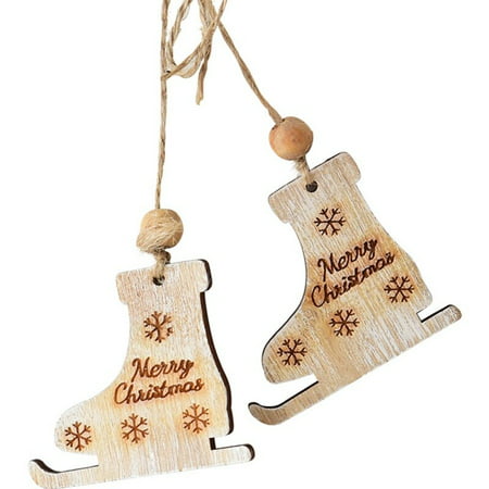 Christmas Tree Decoration Hanging Wooden Glove Boots Hanging Decoration for