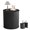 Black-Semi-circle, variant on Wirrytor Side Table with Charging Station, The Table Behind the Sofa with Storage Space and Sliding Door, Bedside Table Accent Cabinet for Living Room, Bedroom, Entryway (Walnut)