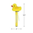thumbnail image 4 of Northlight 9.5" Yellow Duck Floating Swimming Pool Thermometer with Cord, 4 of 6