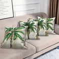 thumbnail image 4 of Tropical Palm Tree Pillow Cover 16x16 Inch,Set of 4 Summer Outdoor Green Leaves Cushion Cases for Couch Sofa Bed Home Decor, 4 of 6