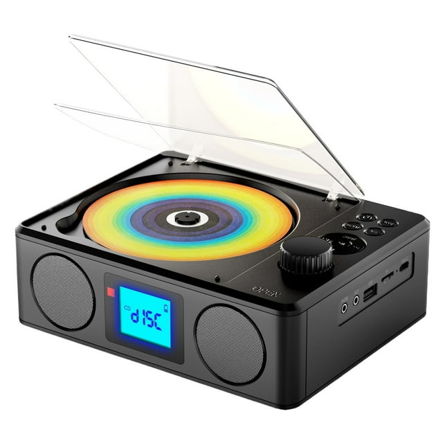 Guardoinrt Lecteur Cd avec Bluetooth et Haut-Parleurs Votre Téléphone mobile Compact et Polyvalent Compatibilité avec Source Muc