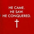 thumbnail image 6 of Wild Bobby He Came He Saw He Conquered Inspirational/Christian Women Standard V-Neck Tee, Red, Medium, 6 of 6