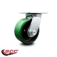 thumbnail image 2 of 6 Inch Poly on Cast Iron Wheel Heavy Duty Top Plate Swivel Caster Service Caster, 2 of 2