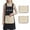 Deep Black, variant on HonorHut Kitchen Cooking Apron Cross Back Apron with 2 Detachable Towel Soft Taslon Fabric Pinafore Letter Print for Pinny Baking Painting Gardening Green