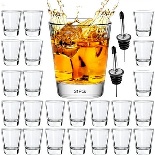 6-Pack Stainless Steel Shot Glasses with Leather Case, Metal Shooters for  Whiskey, Tequila, and Other Liquor (2 oz)