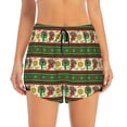 thumbnail image 3 of Uemuo Vintage Mexican Pattern Women's Athletic Shorts High Waisted Running Shorts with Liner Pockets Gym Elastic Workout Shorts-, 3 of 9