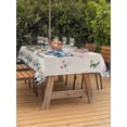 thumbnail image 2 of Outdoor Tablecloth with Umbrella Hole and Zipper, Easter Rectangle Table Cloth 52x70 Inch Waterproof Tablecloth, Spring Farmhouse Truck Rabbit Eggs Floral Plaid Picnic Table Cover for Patio Camping, 2 of 7