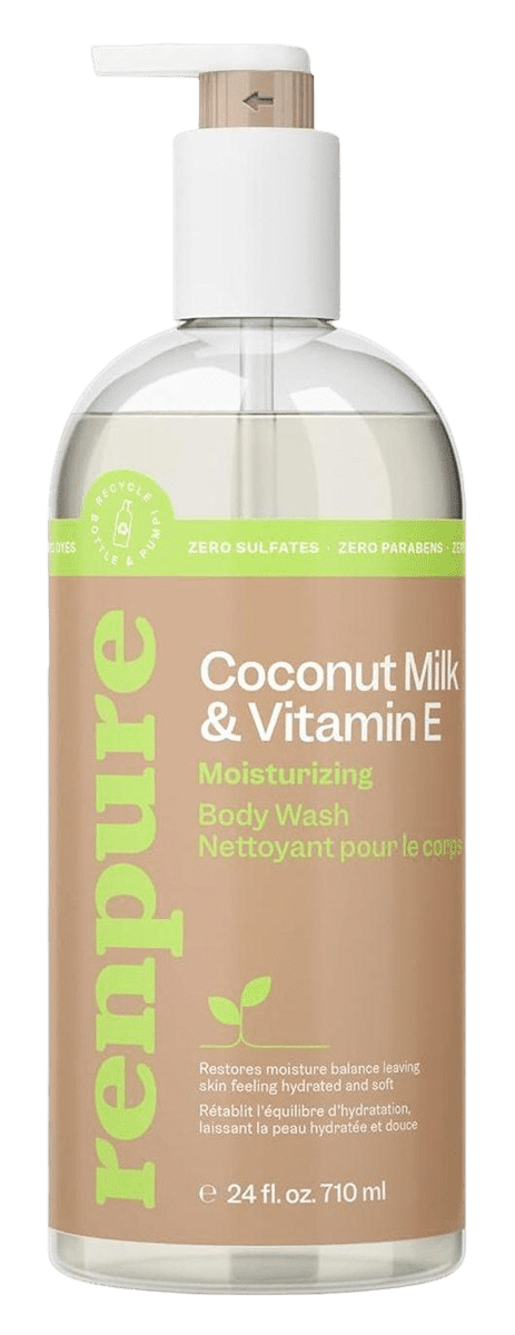Renpure Body Wash Coconut Milk And Vitamin E Nourishing 24oz (Pack of 3)