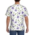 thumbnail image 2 of Rocae Purple Chicory for Men's Moisture-Wicking Crew Tee - T-Shirt for Sports, Outdoor Activities, and Casual WearLarge, 2 of 9
