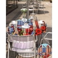 thumbnail image 5 of Fsddascl Independence Day Outdoor Tablecloth - 54 Inch Round Dining Table Cover, 4th of July Bird USA Flag Flower Bird Waterproof Outdoor Table Cloth with Umbrella Hole & Zipper for Picnic/Patio, 5 of 7