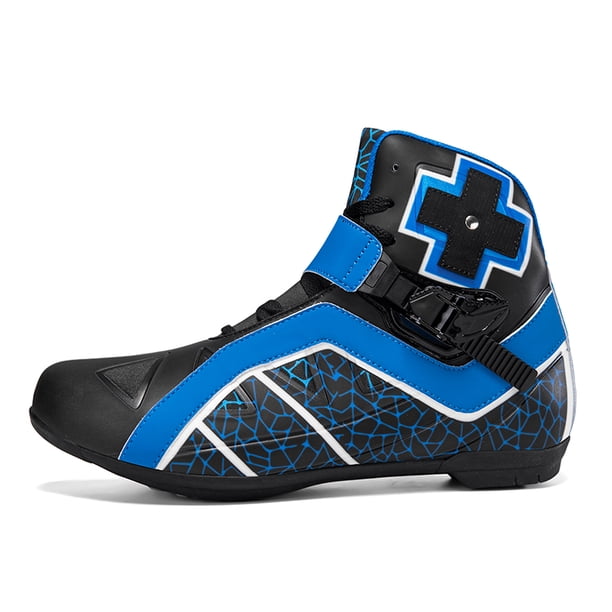 Botas De Moto Y Zapatos De Moto Para Todas Las Estaciones Para Hombre Y Mujer,Negro y azul,36