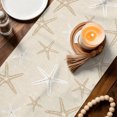 thumbnail image 3 of Table Runners 70 Inches Long Dress Scarves, Vintage Ivory Starfish Farmhouse Coffee/Dining/Kitchen Table Decor, Holiday Table Runner, Summer Coastal Beach Marine Life 13x70 Inch, 3 of 9