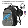 thumbnail image 2 of Balery Fun Riding Dinosaur Print USB Charging Backpack for Men and Women - Water-Resistant, Anti-Theft Laptop Backpack with USB Port for Travel, Work, School, and College, 2 of 7