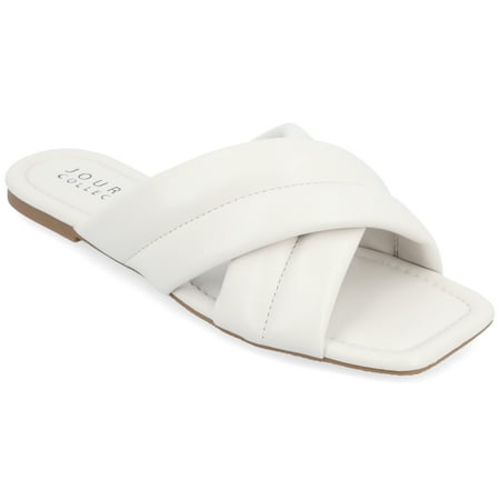 

Journee Collection Womens Divyah Tru Comfort Foam Puff Strap Slide Sandals