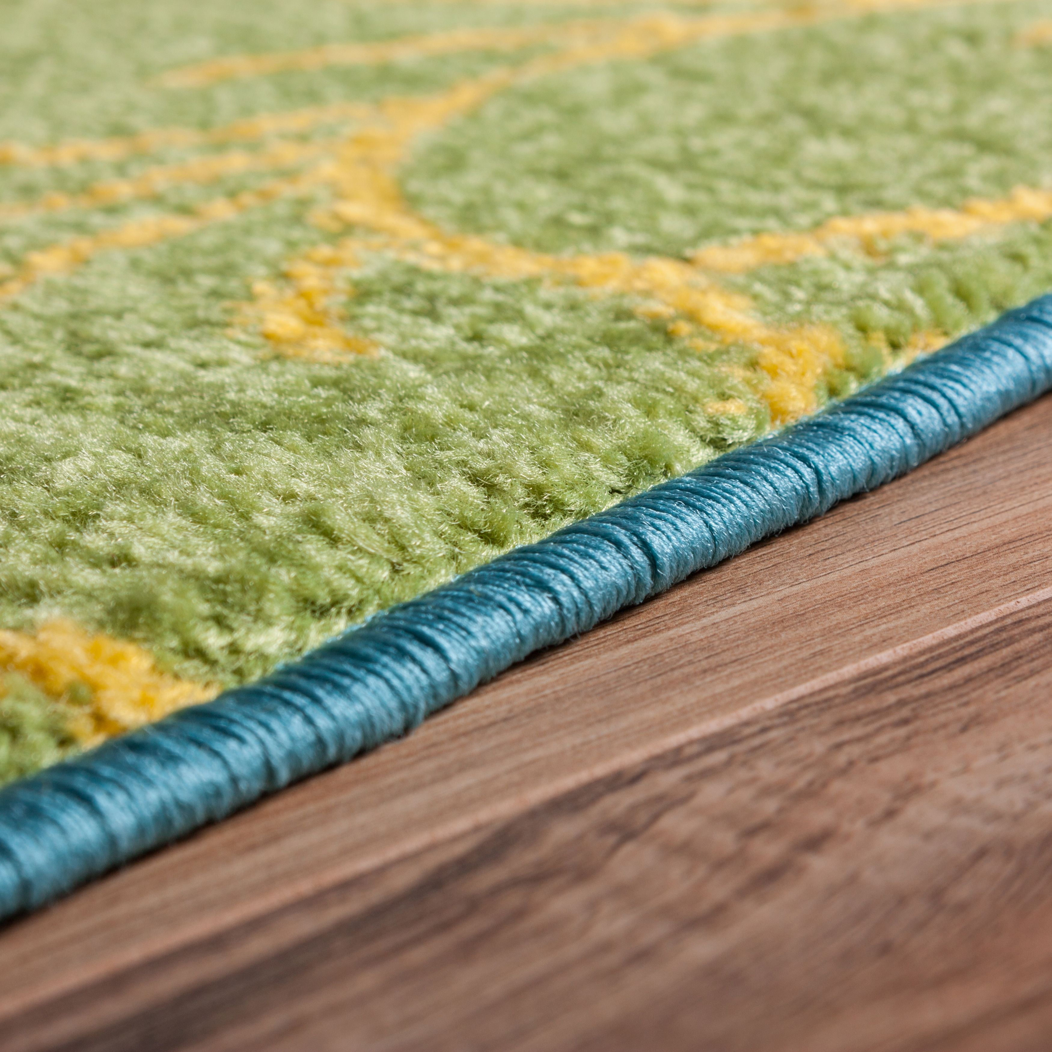 Well Woven StarBright Daisy Flowers Modern Floral Blue 3'3" x 5' Area