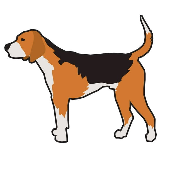 American Foxhound Decal | Indoor/Outdoor | Dog Lover Super Cute Sticker for SUV Windows, Dorm Rooms, Bedroom, Offices | SignMission personalized gift | 36"
