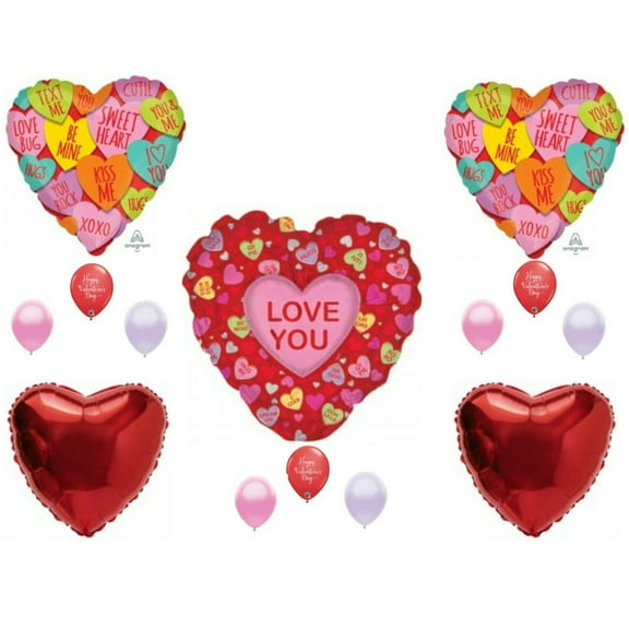 Conversation Hearts Valentine's Day Party balloons decorations supplies Love