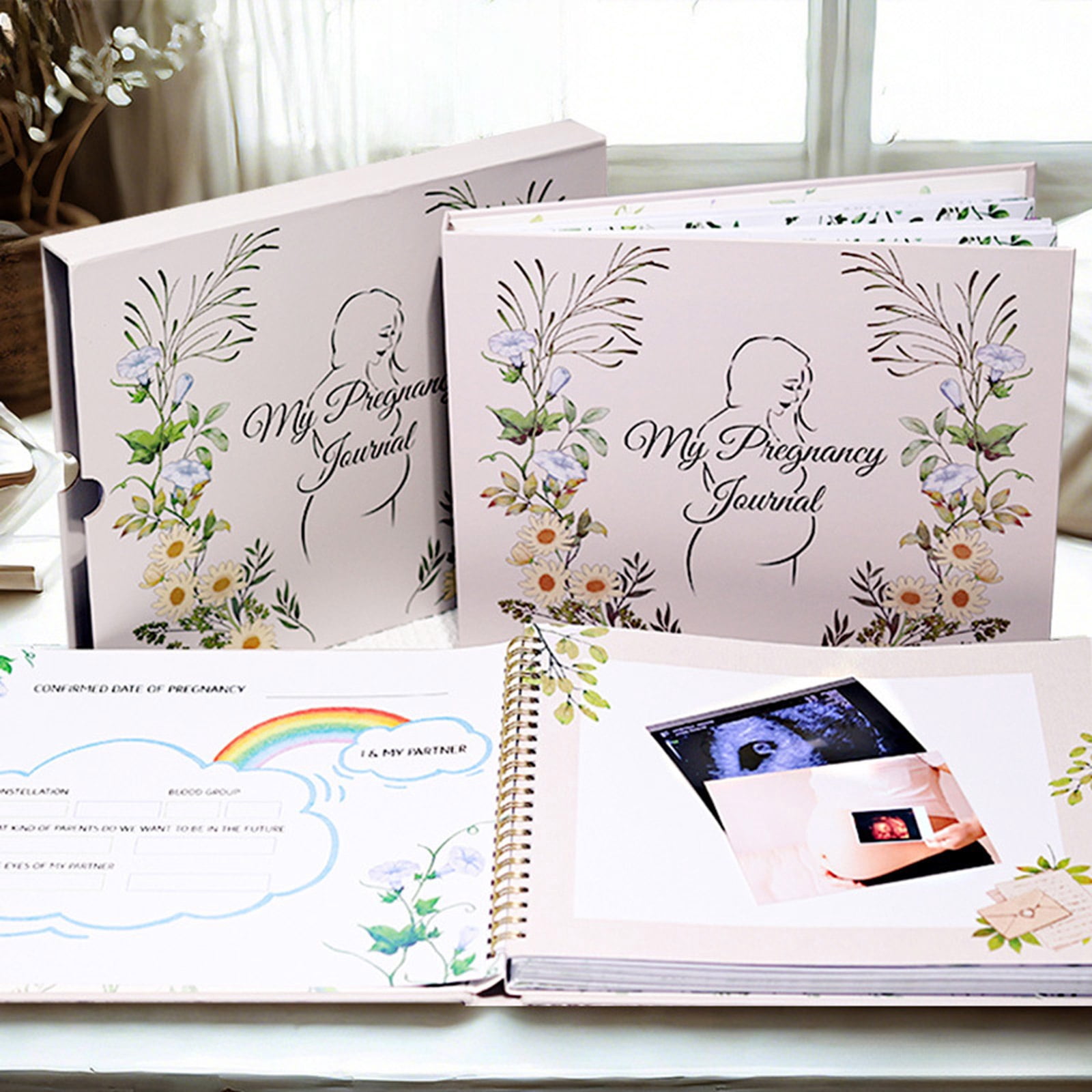 Pregnancy Journal 132 Pages Book for Expecting Women First Time Mom, Hard Cover Pregnancy Planner Memory Books