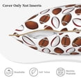 thumbnail image 3 of KLL Football Decorative Throw Pillow Covers Velvet Soft for Couch Sofa Bedroom Living Room Outdoor (No pillow core)- 20"x20", 3 of 5