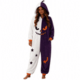 thumbnail image 3 of White Halloween Onesie Costume Adult Matching Oversized Jumpsuit Unisex 3D Hooded Jumpsuit, Zipper Closure, Side Pockets, Flannel Fabric, Soft and Cozy, Zipper Hip, Perfect for Theme Party S, 3 of 4
