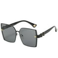thumbnail image 1 of Patillas en forma de H con montura grande, gafas de sol de moda personalizadas, fabricadas en PC y metal, 1 of 5