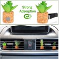 thumbnail image 3 of 4 piece succulent plant air vent clip car accessories cute plant green decoration bohemian style car accessories gift air freshener, suitable for women, girls, men, fathers mini artificial plants ind, 3 of 5