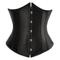 thumbnail image 4 of Femmes Lace Up Slimming Waist Trainer Underbust Corset Shapewear Trainer corsets M black, 4 of 9