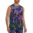 thumbnail image 2 of Balery Starry Night Iris Field Camisetas sin mangas para hombre, absorbe la humedad y protege contra el mal olor.-3X-Large, 2 of 7