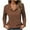 Brown, variant on Plebaso Women's Fashion Sweatshirts Pocket Front Pullover Button V Neck Lightweight Tops for Women