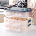 thumbnail image 2 of Egg Storage Box Multi-Compartments Stackable Plastic 24 Grids Egg Divider Box Fridge Food Organizer Bin Home Supplies, 2 of 7