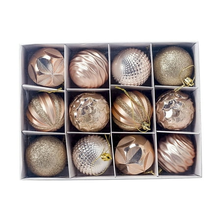 

12PCS Christmas Ball 6cm Painted Ball Package Christmasations Gift Boxed Balls Christmas Tree Pendant Party Partyations
