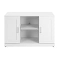 thumbnail image 3 of Bowery Hill Transitional Engineered Wood Bookshelf with Doors in White, 3 of 12