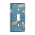 thumbnail image 2 of Yayeee Toggle Light Switch Wall Plate 1-Gang 4.5"x2.7" Home Decorative Outlet Cover, Capybaras Swimming, 2 of 7