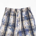 thumbnail image 6 of Thousandth Men's Plus Size Casual Elastic Waistband Fashionable Drawstring Checkered Athletic Five Point Ice Silk Quick Drying Shorts, 6 of 7