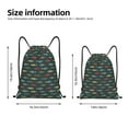 thumbnail image 7 of Horeoi River Freshwater Fish Print Drawstring Bags for Gym Sports Yoga Travel Lightweight Foldable Sackpack for Men Women Teens, 7 of 7