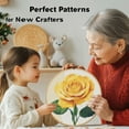 thumbnail image 5 of A Yellow Rose Easy Stamped Cross Stitch Kits for Beginners with Hoop Simple Patterns 11CT Counted Embroidery Needlepoint Crafts Arts for DIY Enthusiasts and Home Decor 26x26cm(6), 5 of 8