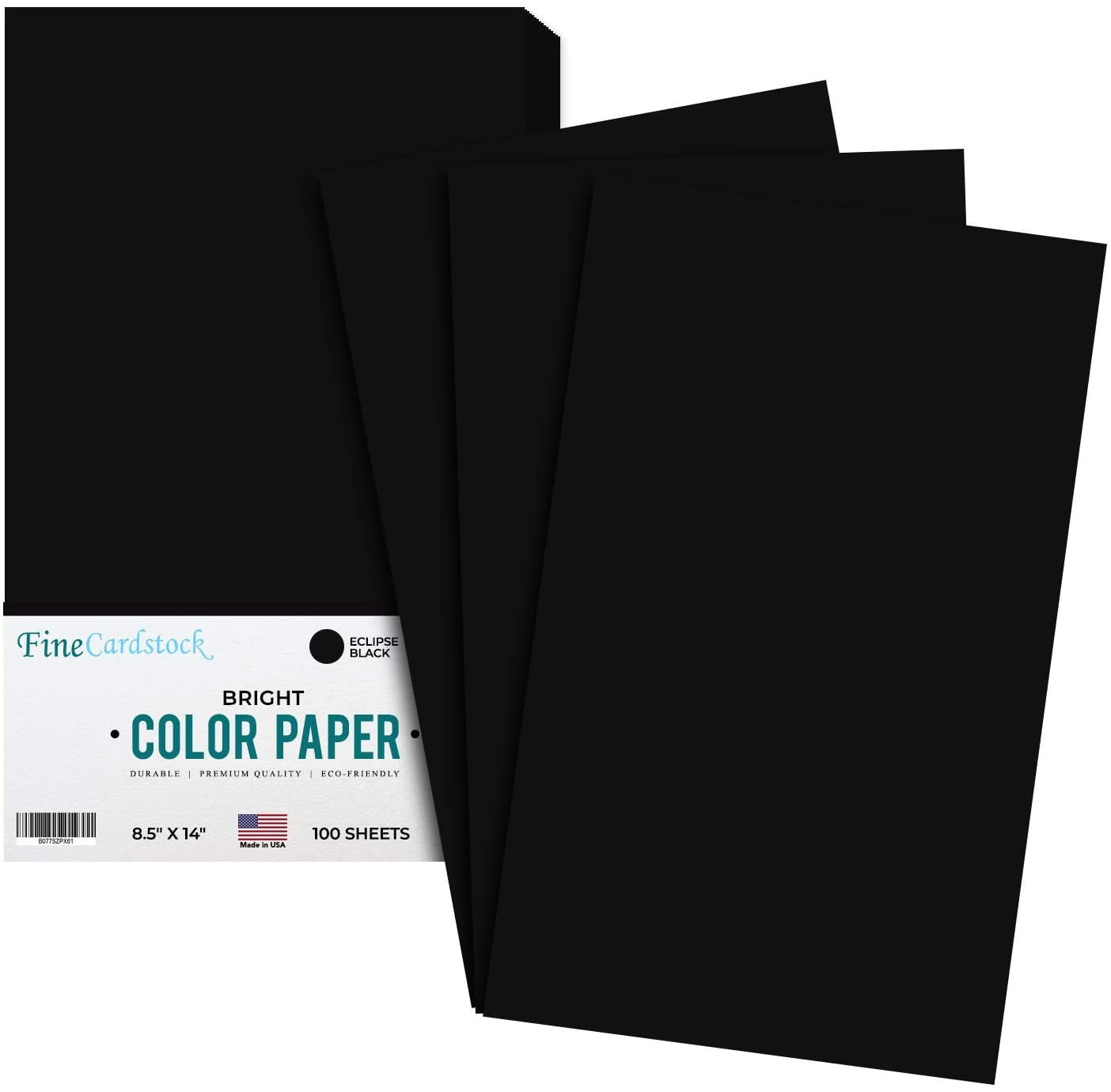 Premium Smooth Color Paper, for School Office & Home Supplies, Holiday  Crafting, Arts and Crafts, Acid & Lignin Free, 24lb Paper - 100 Sheets  per Pack, Eclipse Black