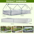thumbnail image 2 of ROSVOVO Walk-In Greenhouse with Double Zipper Doors - UV Protected & Waterproof Plant Shelter for Vegetables, Flowers & Herbs, 8×4×1FT, 2 of 8