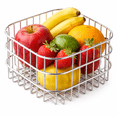 thumbnail image 6 of 304 Stainless Steel Wire Mesh Colander, Square Fruit Basket for Countertop Storage, 5.1-Inch Ventilated Drain Basket for Vegetable Organizer, 6 of 6