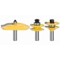 thumbnail image 1 of 3pcs/set 12mm 1/2 Shank Door Panel Cabinet Tenon Router Bit Set Milling Cutter For Woodworking Cutters Cutting Tools , High Precision, 1 of 6