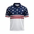 thumbnail image 5 of Evdexr 250 Anniversary Usa Polo Shirts for Men 4th Of July Short Sleeve Shirts 1776 2026 Button Down Usa Flag Print Golf T Shirts Patriotic Graphic Tees Dark Blue M, 5 of 5