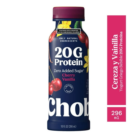 Yogurt bebible Chobani Cherry Vanilla 20g proteína 296gr
