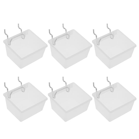 OATIPHO 6Pcs Transparent Pegboard Tool Storage Bins Easy Installation for Workshop
