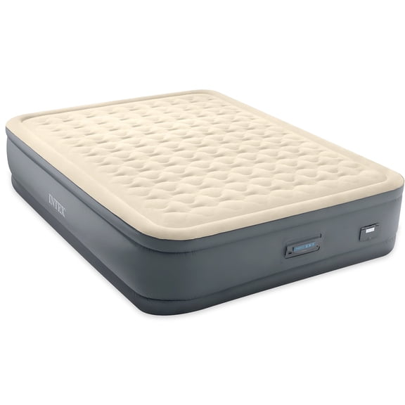 Open Box Intex PremAire II Fiber-Tech Air Mattress with Built-In Pump, Queen